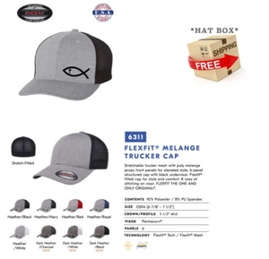 GORRA DE CAMIONERO JESÚS RELIGIÓN DIOS CRISTIANO PEZ SOMBRERO FLEXFIT *ENVÍO GRATUITO EN CAJA* - Imagen 1 de 15