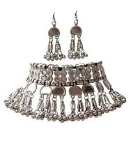 Banjara Bohemian / Afghani Style Heavy Mirror Choker Necklace Set for Women