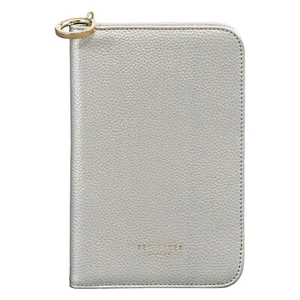 Ted Baker - Silver Textured Faux Leather Travel Organiser with Pen - Picture 1 of 4