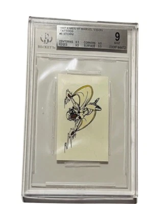 Marvel Comic Card 1997 Vision Tattoos BGS 9 Storm Ororo X-Men #6 Mint temporary - Image 1 of 4