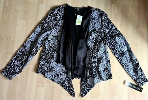 Helene Blake Womens Open Front Top Dress Jacket Size Medium Drape Cover Up - NWT - Picture 1 of 7