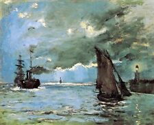 Seascape by Claude Monet Giclee Fine Art Print Reproduction on Canvas