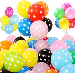 Polka Dots Spotty Balloons 12" Helium  Birthday Theme Party DECORATION BALLOONS 