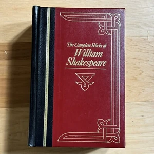 The Complete Works of William Shakespeare Poems Plays Sonnets Hardcover Leather - Picture 1 of 13