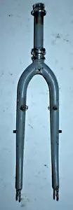 Chromoly Rigid MTB Bike Fork 26" 1" Threaded 165mm Gray Steel Headset Ships USA! - Picture 1 of 21
