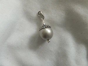 JoliKo Anhänger Silber 925 Dunkle Perle Swarovski Elements Dark Pearl Halskette  - Bild 1 von 10