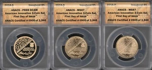 2018 P D S American Innovation 3 Coin Set Inaugural PR69 & MS67 1st day of issue - Picture 1 of 2