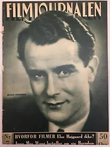 Erling Schroeder Complete Antique Vintage Danish Magazine 1935 Filmjournalen - Picture 1 of 4