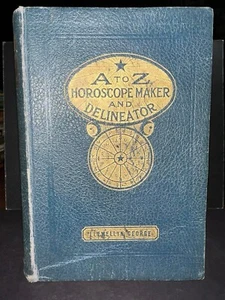 Vintage 1937 - occult A to z horoscope and delineator With Celestial Map - Picture 1 of 15