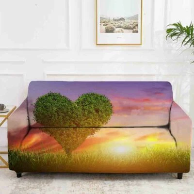 Love Rendering Stretch Sofa Cover Lounge Couch Slipcover Recliner Protector - Image 1 of 4