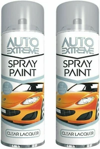2 x Auto Car CLEAR LACQUER Spray Paint All Purpose DIY Interior Exterior Aerosol - Picture 1 of 2