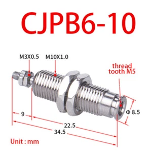 For SMC series: CJPB6-10 Single Acting Spring Pneumatic Miniature Cylinder - Picture 1 of 1