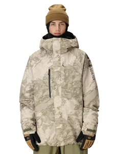 686 GORE-TEX CORE SHELL SNOWBOARD JACKET - LIMESTONE HEMISPHERE PRINT - 2026 - Picture 1 of 4