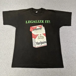Camicia Vintage Legalize It Marijuana Erba Droghe Moda Vittima Punto Singolo L - Foto 1 di 10