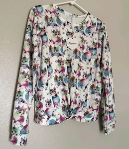 NWT Arshiner Cat Print Crop Sweatshirt Girls 14-16 Colors Crew Neck EUR 160 - Picture 1 of 9