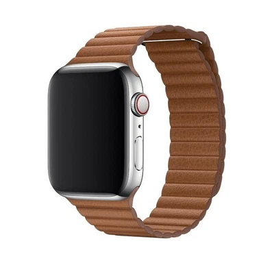 Genuine Apple Watch 42mm/44mm Leather Loop Watch Band Strap Large - Saddle Brown - Image 1 of 4