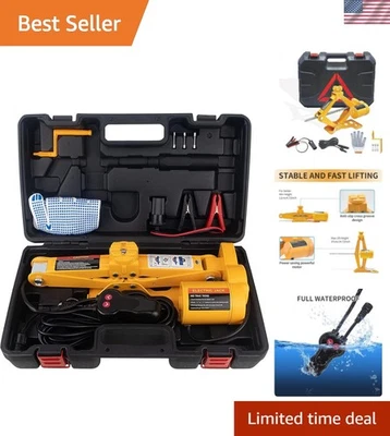 Compact 2 Ton Electric Scissor Jack with Storage Box - Fast & Safe Tire Lifting Foto 1 de 4