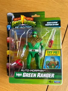 POWER RANGERS Re-ignition Green Rangers Cabezal Abatible Automático con Accesorios para Armas - Imagen 1 de 2