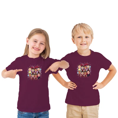 GILDAN Aston Villa 2025-26 Vector Heroes Kids T-Shirt Tee 3-13 Years Villa T-Shirt
