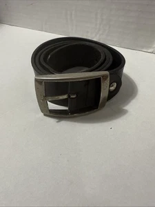 Gucci Black Solid Leather Belt Size 34 Vintage Free Shipping - Picture 1 of 7