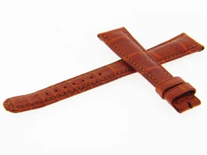 Genuine Roger Dubuis 18mm x 14mm H37 Long Brown Leather Watch Band Strap - Picture 1 of 1