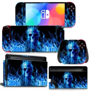 Totenkopf Skull Skin Aufkleber Stickers + Schutzfolie Für Nintendo Switch OLED - Picture 1 of 2