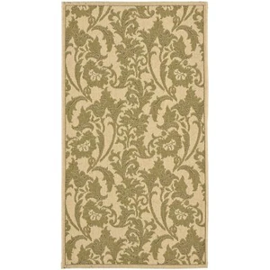 Indoor/Outdoor Summer Cream/Green Area Rug 2' 7 x 5' - Picture 1 of 1