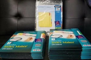🔥LOTTO DI 41 CONFEZIONI Divisori etichette stampa Avery Index Maker con scheda colori 5 e 8 rubinetti - Foto 1 di 8