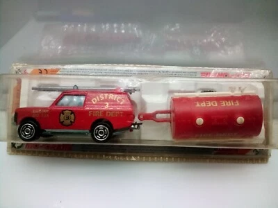 Majorette / #376 - Range Rover & Water Tank Trailer - Red - Fire Dept - Model x1 - Image 1 of 4