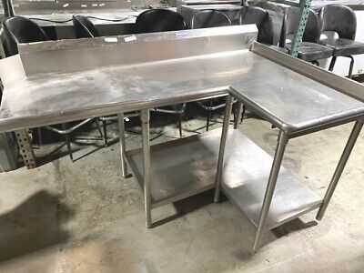Dishwasher Table/ Stainless Steel W/ Bottom Shelf • 1,000$