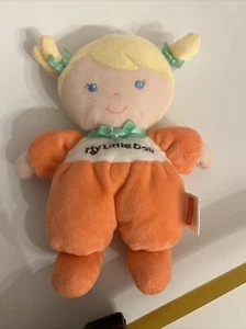 Fisher Price My Little Doll 8 pulgadas peluche rubio bebé niña coletas naranja 2012 - Imagen 1 de 2