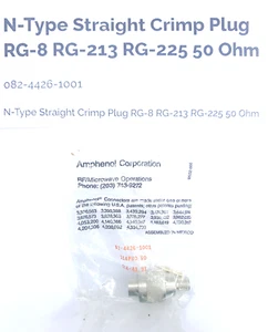 "N" Male Crimp Connector, Amphenol #82-4426-1001 , For RG-213, Quality Counts - Picture 1 of 3