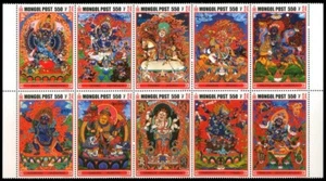 Mongolia 2000 MNH Buddha stamp Sheetlet - Picture 1 of 1