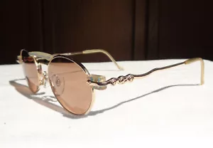 DE COLECCIÓN KANSAI YAMAMOTO Marco Enchapado en Oro Para Dama Gafas de Sol Tono Retro Antiguo - Imagen 1 de 24