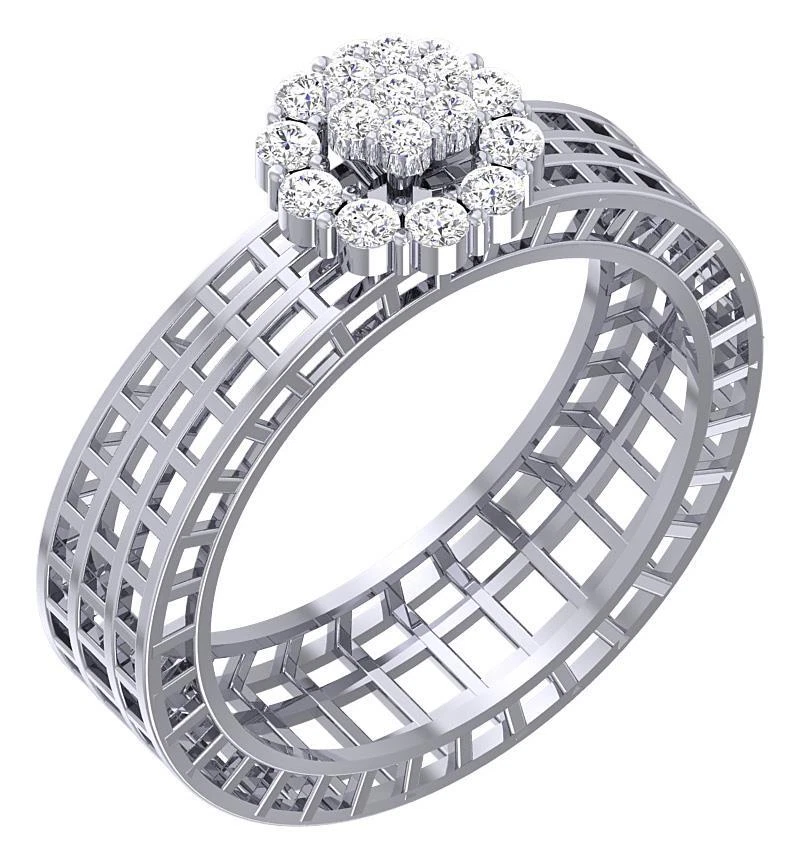 Prong Set Engagement Wedding Ring Genuine Diamond I1 G 0.25 Carat 14K White Gold - Image 1 of 4