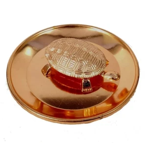Tortuga tortuga de cobre de 2,5 pulgadas Kuber Kachua Yantra para riqueza y éxito - Imagen 1 de 3