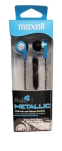 Maxell Bass 13 Auriculares Metálicos con Micrófono y Control de Volumen Bajo Azul Profundo Rico - Imagen 1 de 4