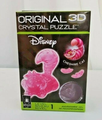 Nuevo en caja Rompecabezas de cristal 3D original Bepuzzled rosa gato de Cheshire Disney Foto 1 de 3