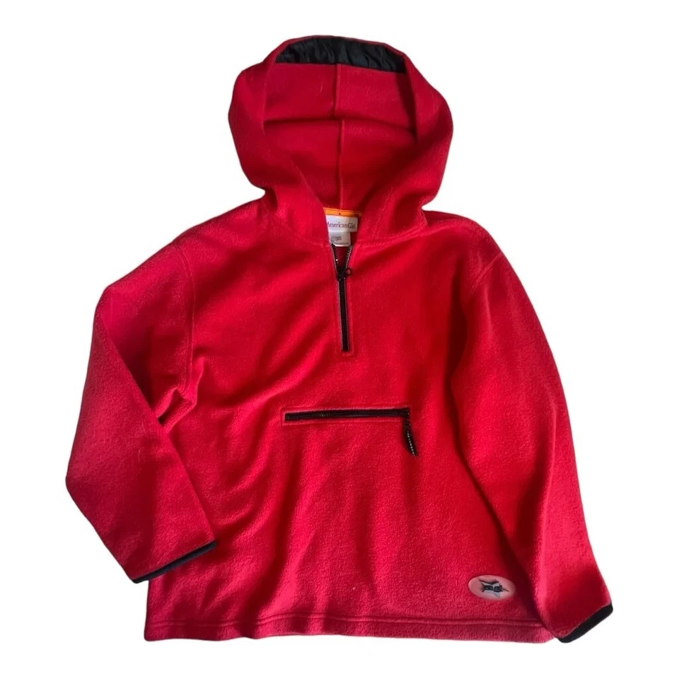American Girl свитер толстовка с капюшоном подростков/девочек размер L * редкая * красный - Изображение 1 из 4