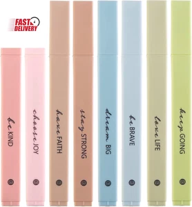 Bible Highlighters with Soft Chisel Tip, 8 Pack Assorted Colors Pens No Bleed, Q - Picture 1 of 12