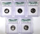 (5-teiliges Set) 2001-S 25C Signature State Quarters Set ICG PR #01432o10,000 K14573