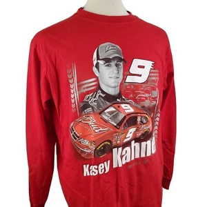 Kasey Kahne #9 Dodge Charger T-Shirt Large Crew Long Sleeve Red NASCAR Budweiser - Picture 1 of 10