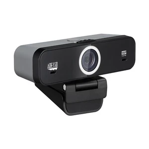 Adesso CYBERTRACK K1 1080P Full HD USB Webcam w Dual Mic Privacy Shutter Tripod - Picture 1 of 5