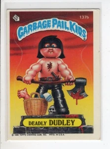 Cubo de basura Deadly Dudley Topps serie de tarjetas para niños 4 #137B en muy buena condición - Imagen 1 de 1