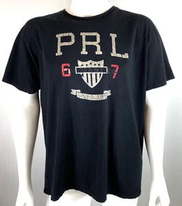 Polo Jeans Co Ralph Lauren Herren T-Shirt Kurzarm PRL Shield Schwarz Größe L - Bild 1 von 4