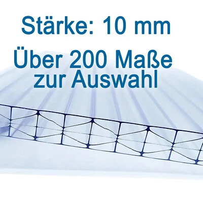 ATHAUS Polycarbonat Hohlkammerstegplatten 10mm Feste Doppelstegplatte Gewächshausplatte