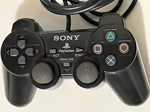 Mando analógico con cable Sony Playstation 2 PS2 Dualshock 2 SCPH-10010, negro - Imagen 1 de 8