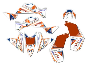 Kit de Gráficos Senge Blanco Todos los Años XC/SX 525 SURGE Compatible con KTM - Imagen 1 de 7