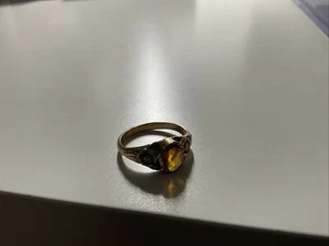 Alter Biedermeier Ring 333 Gold - Bild 1 von 6