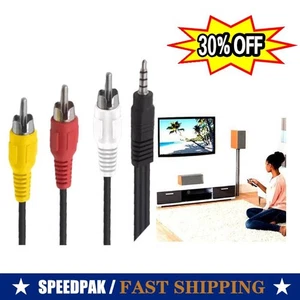 3,5 mm auf 3RCA AV Audio Video Ausgangskabel, 1/8" TRRS auf 3 Cinch Stecker Kabel & - HOT - Bild 1 von 9